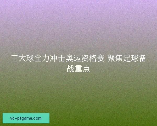 三大球全力冲击奥运资格赛 聚焦足球备战重点
